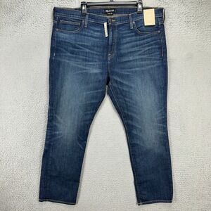 Madewell Mens Slim Jeans 42X30 Blue Distressed 5 Pocket Stretch Fitted Denim NEW